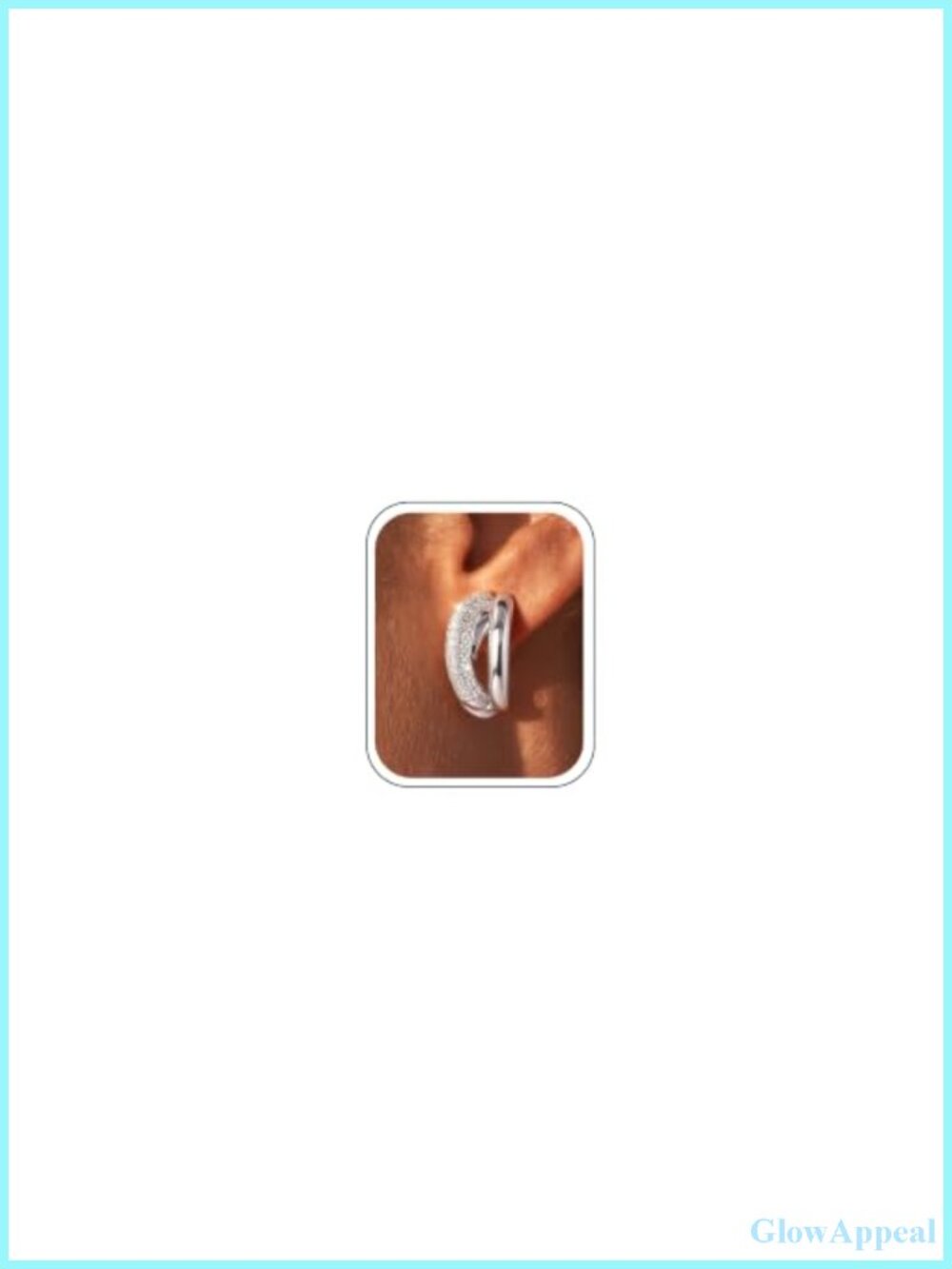 Clip On Earrings for Women Hypoallergenic 14K Gold Silver Plated Cubic Zirconia